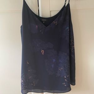 Barbaton Silk cami tank. Soft floral patter. Spaghetti adjustable straps.